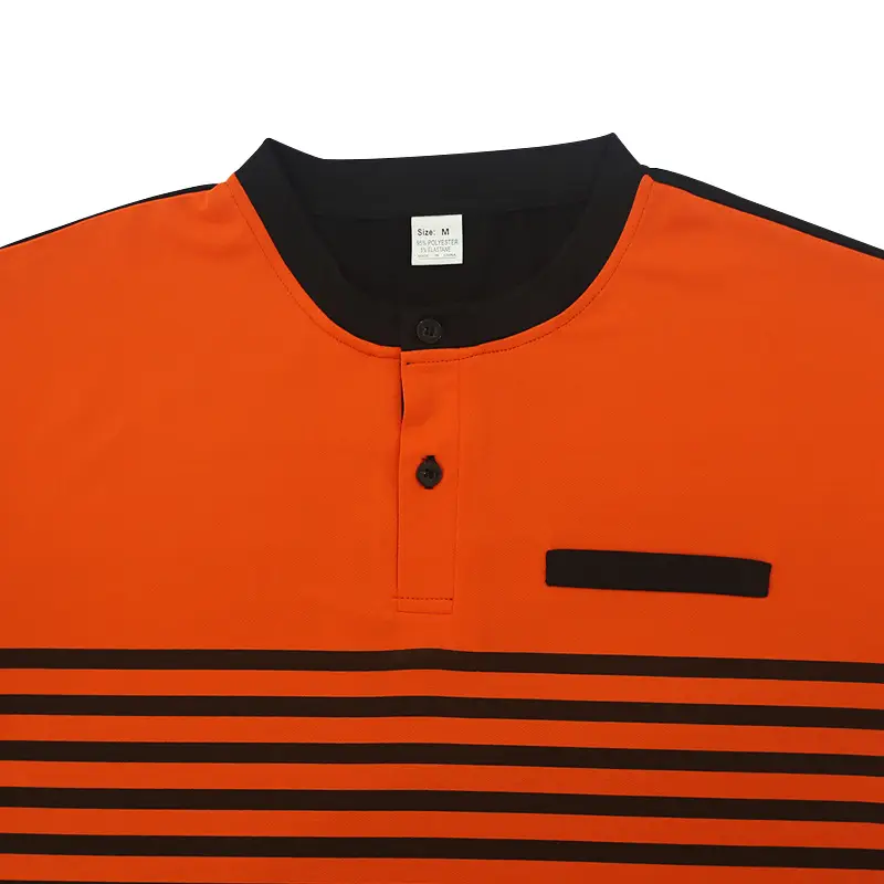 Men Printed Striped Polo Shirt Grey Black Short Sleeve — feature 29