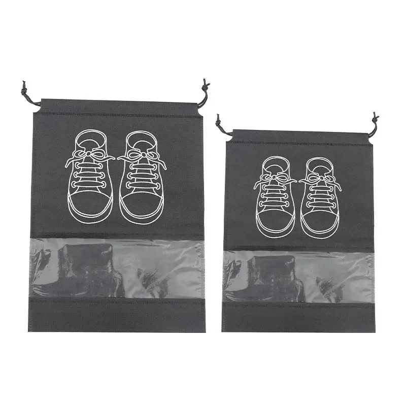 Shoes Storage Bag Shoe Bag Non-woven Dustproof Moisture-proof Travel Shoes Storage Household Transparent Shoe Cover