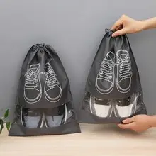 Shoes Storage Bag Shoe Bag Non-woven Dustproof Moisture-proof Travel Shoes Storage Household Transparent Shoe Cover — feature 17