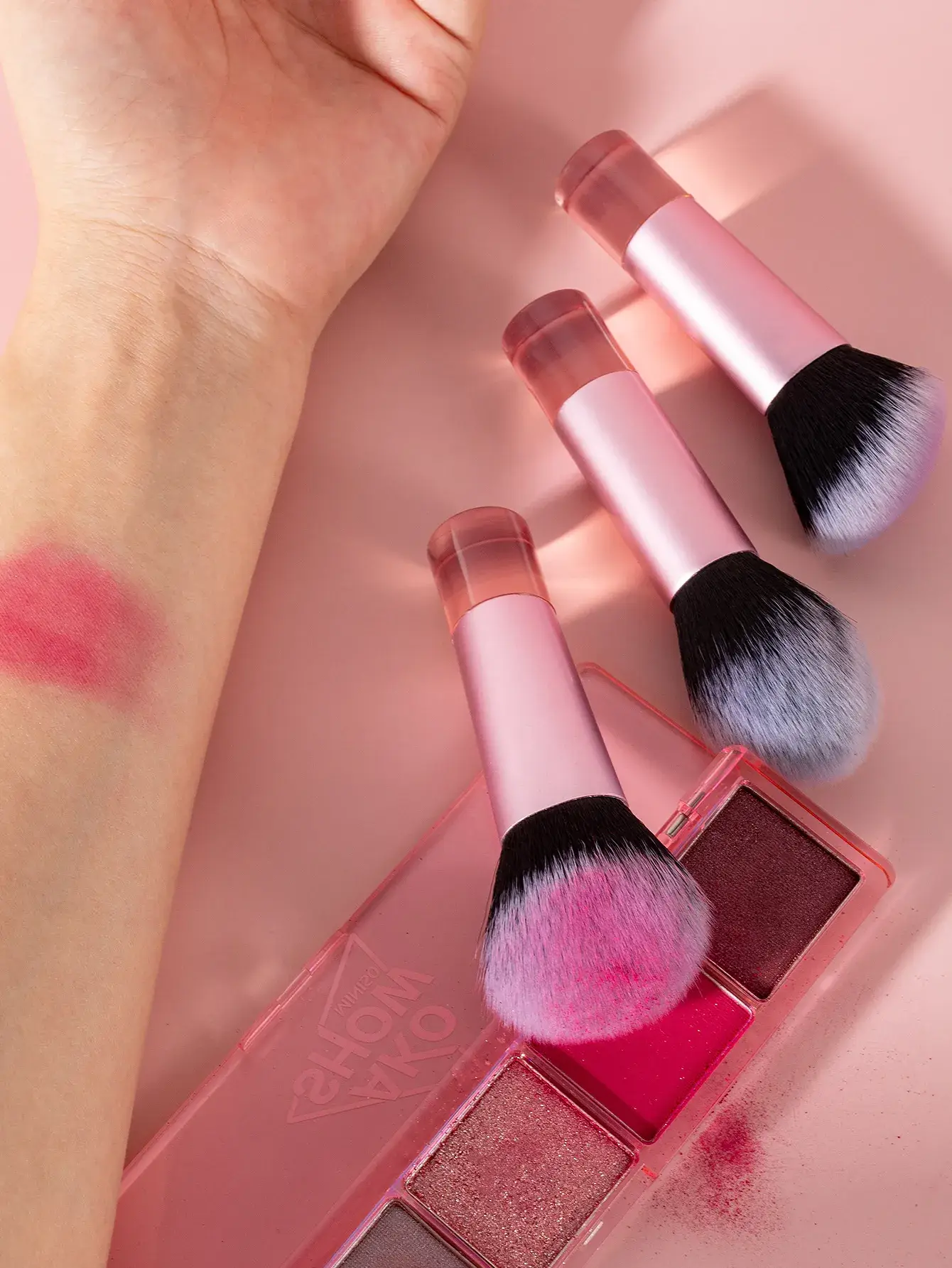 Cross-Border Loose Powder Makeup Brush Rose Gold — feature 3