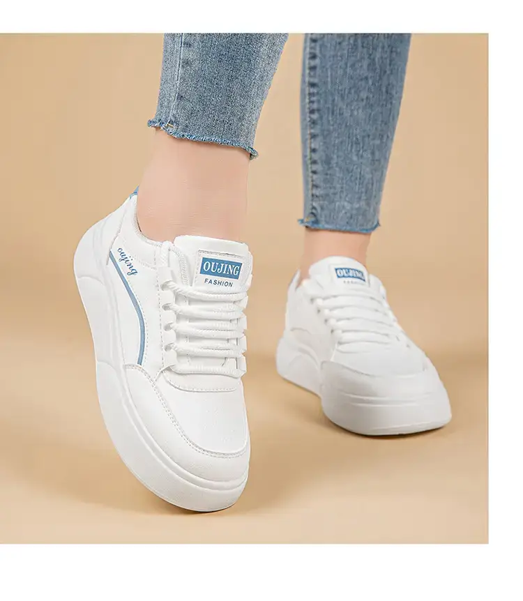 Women's White Thick Sole Casual Sneakers 2025 — feature 12