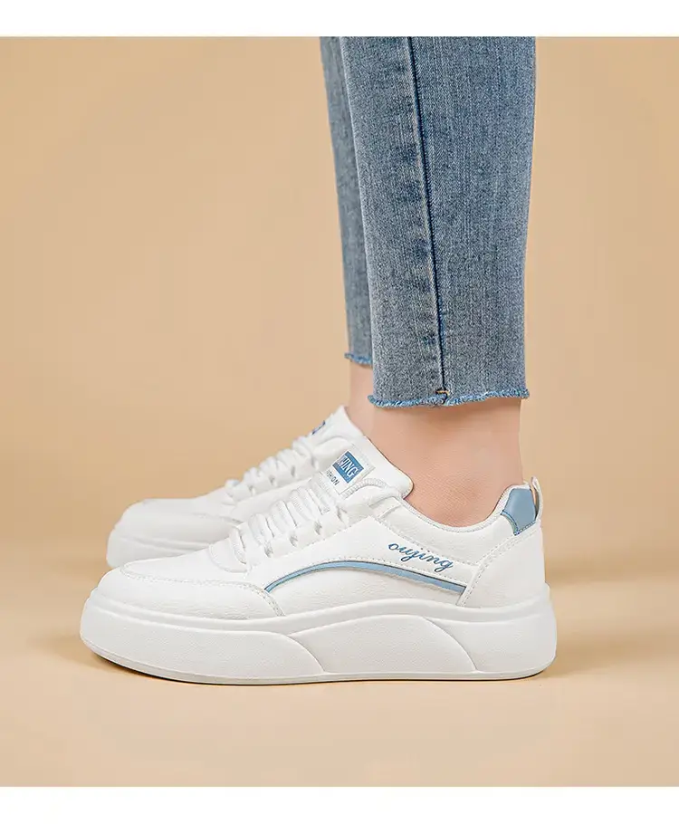 Women's White Thick Sole Casual Sneakers 2025 — feature 14