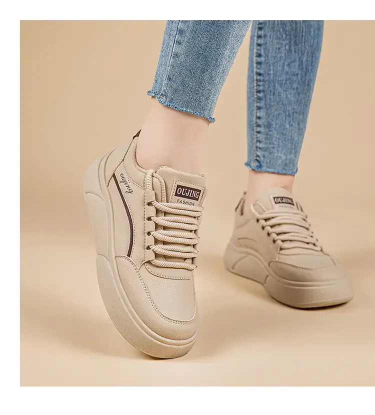 Women's White Thick Sole Casual Sneakers 2025 — feature 17