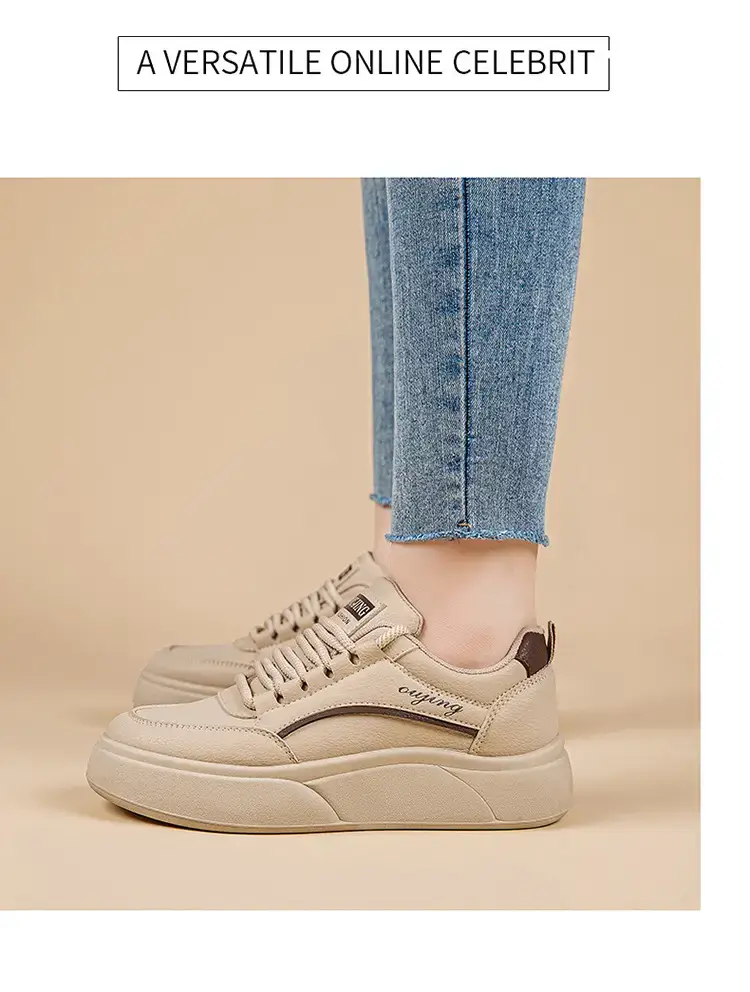 Women's White Thick Sole Casual Sneakers 2025 — feature 18