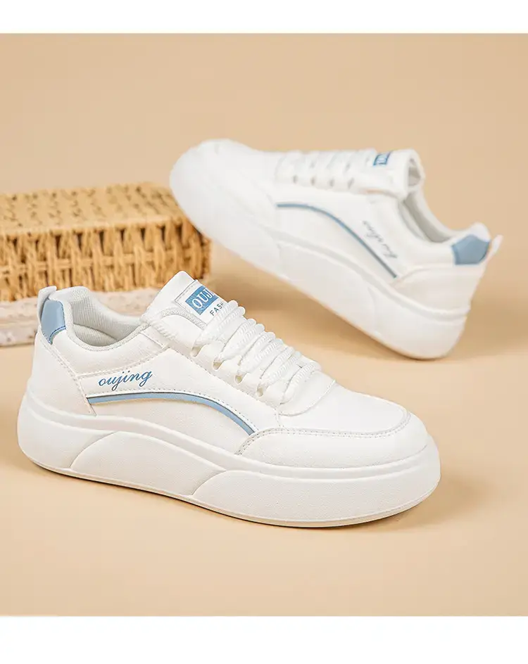 Women's White Thick Sole Casual Sneakers 2025 — feature 20