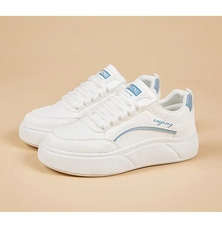 Women's White Thick Sole Casual Sneakers 2025 — feature 22