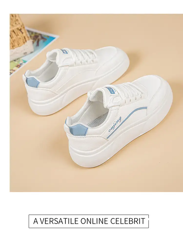 Women's White Thick Sole Casual Sneakers 2025 — feature 23