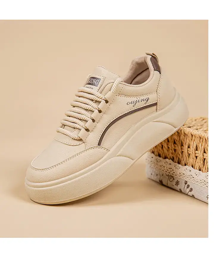 Women's White Thick Sole Casual Sneakers 2025 — feature 24