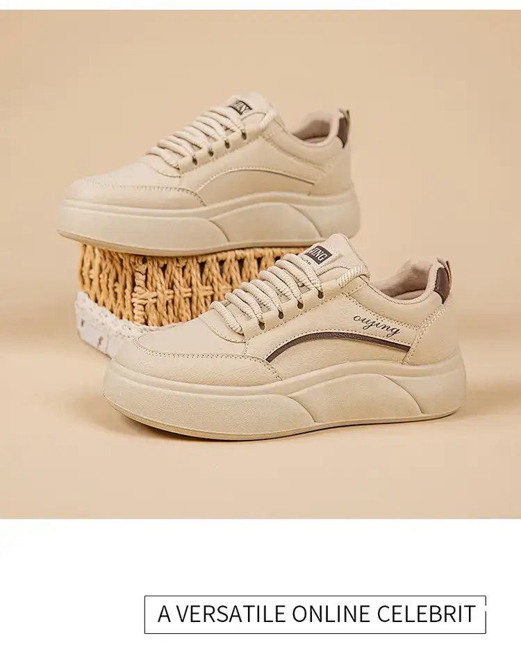Women's White Thick Sole Casual Sneakers 2025 — feature 25