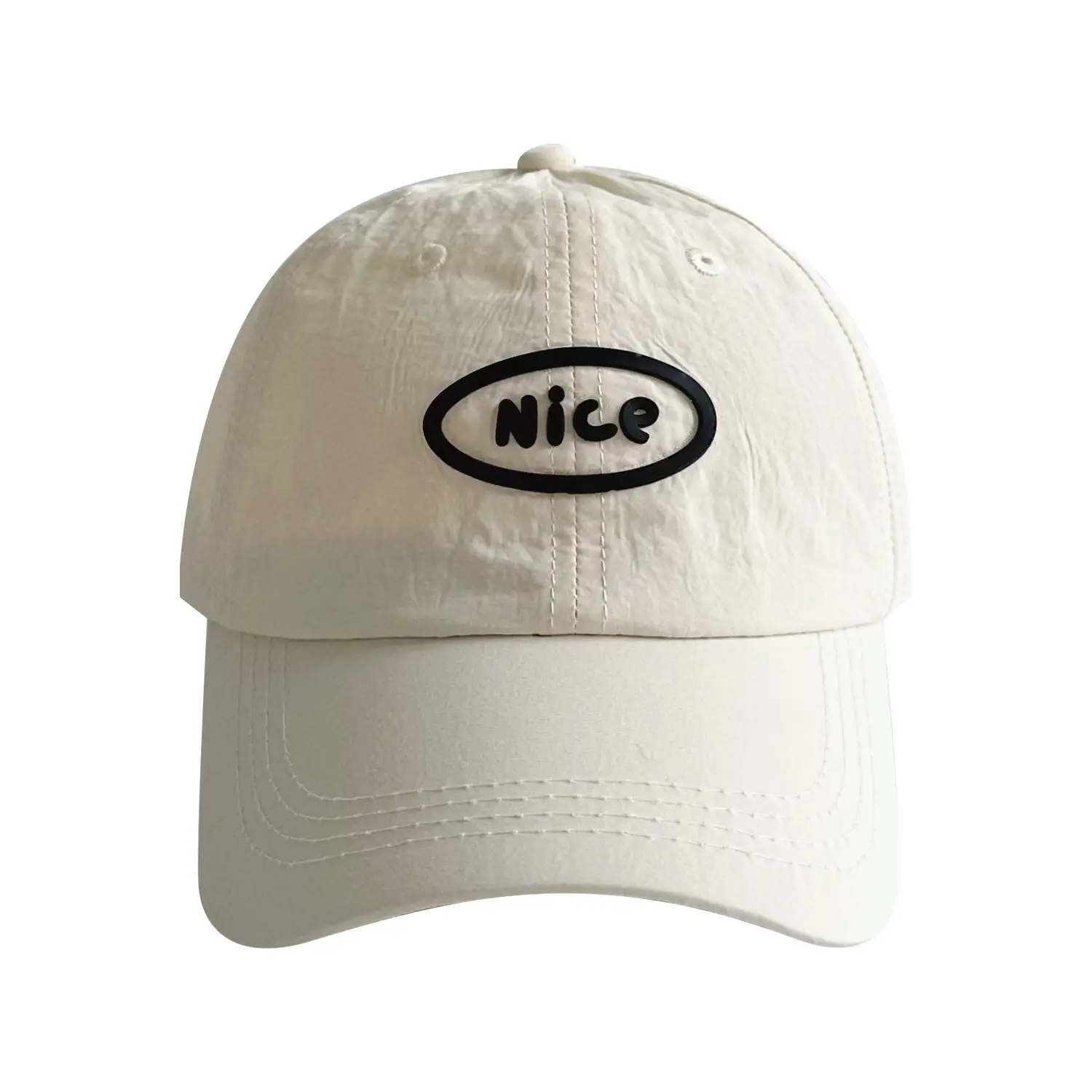 White Nice Logo Baseball Cap for Women - Image 14