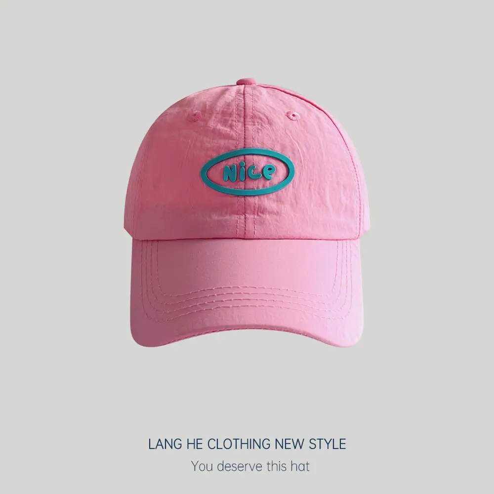 White Nice Logo Baseball Cap for Women - Image 3