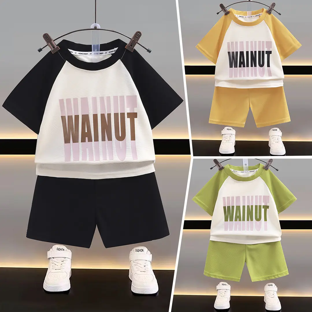 New Boys T-Shirt Shorts Set Summer Casual Korean Style