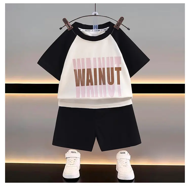 New Boys T-Shirt Shorts Set Summer Casual Korean Style — feature 12