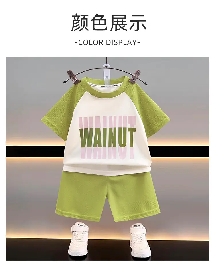 New Boys T-Shirt Shorts Set Summer Casual Korean Style — feature 9