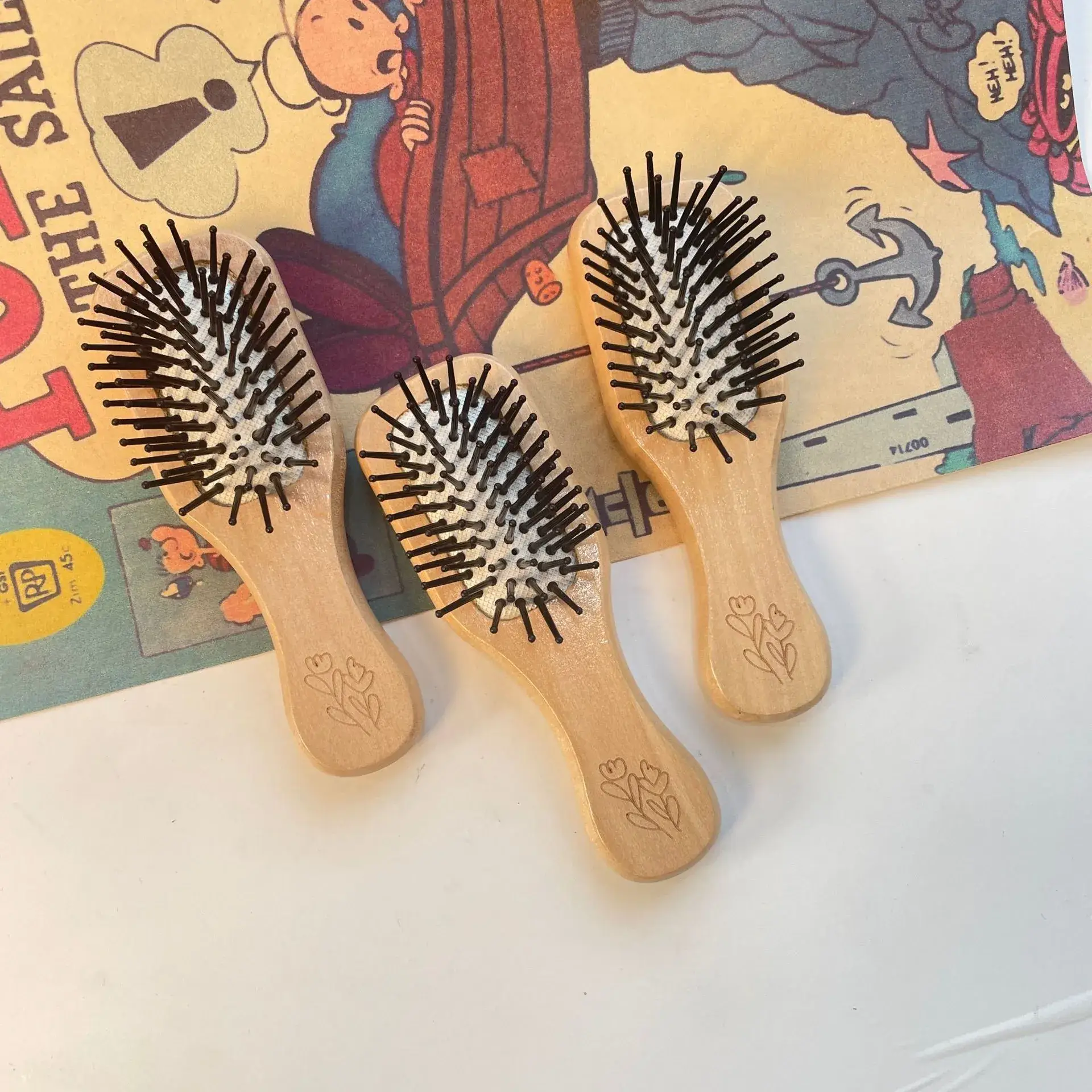 Cute Tulip Hair Brush Anti-static Portable — feature 5