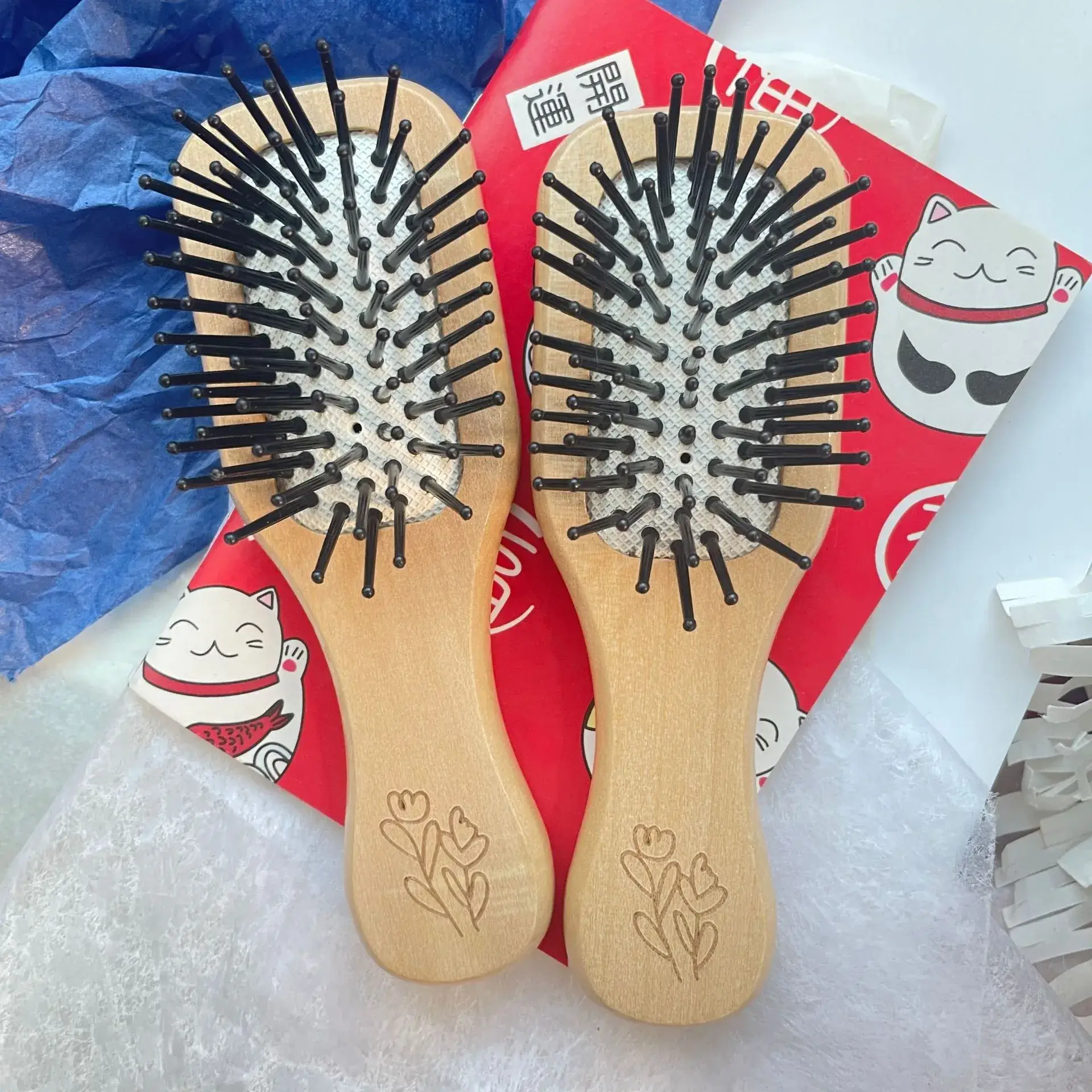 Cute Tulip Hair Brush Anti-static Portable — feature 9