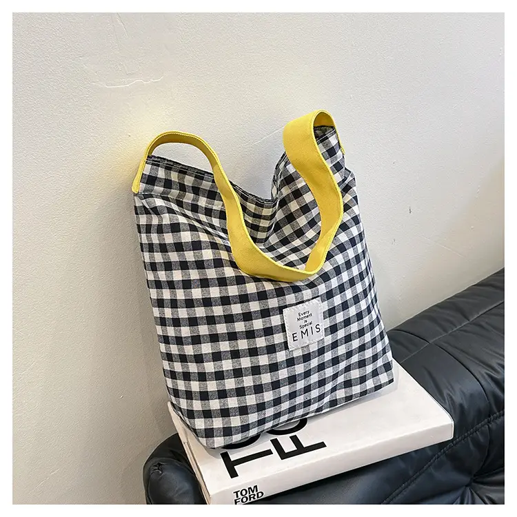 Blue Checkered Shoulder Bag for Women Spring 2024 — feature 21