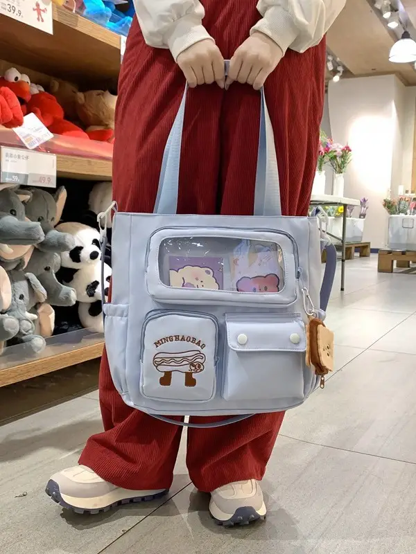Japanese Style Cute Tutoring Bag Macaron Color Large Capacity - Image 9