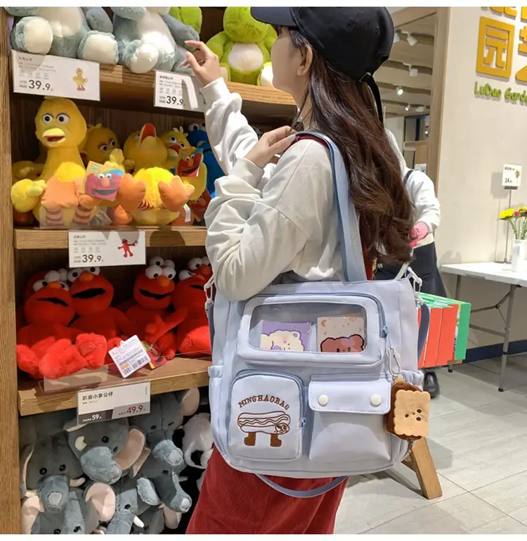 Japanese Style Cute Tutoring Bag Macaron Color Large Capacity — feature 10