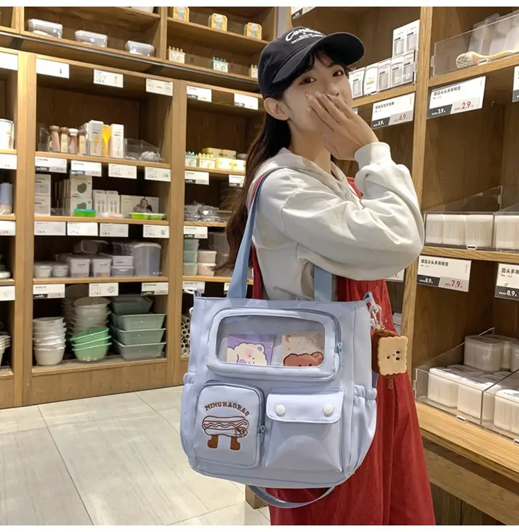 Japanese Style Cute Tutoring Bag Macaron Color Large Capacity — feature 11