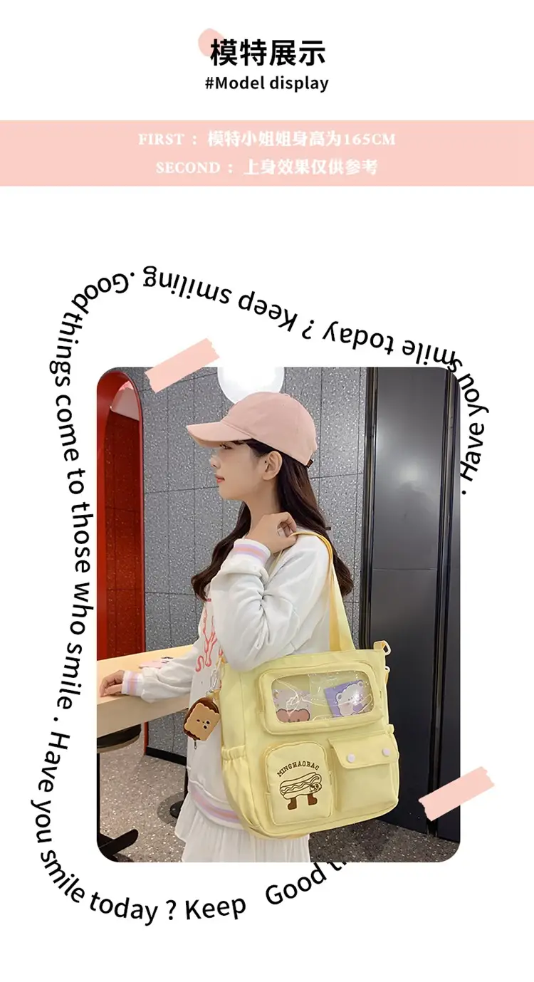 Japanese Style Cute Tutoring Bag Macaron Color Large Capacity — feature 5