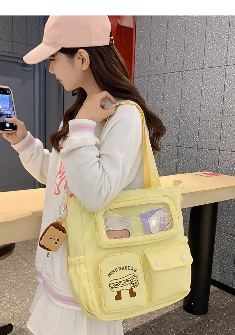 Japanese Style Cute Tutoring Bag Macaron Color Large Capacity — feature 6