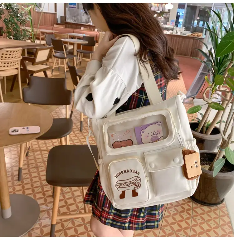 Japanese Style Cute Tutoring Bag Macaron Color Large Capacity — feature 7