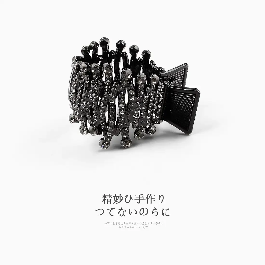 Black Pearl Semi-High Horse Hairpin Clip for Women - Image 8