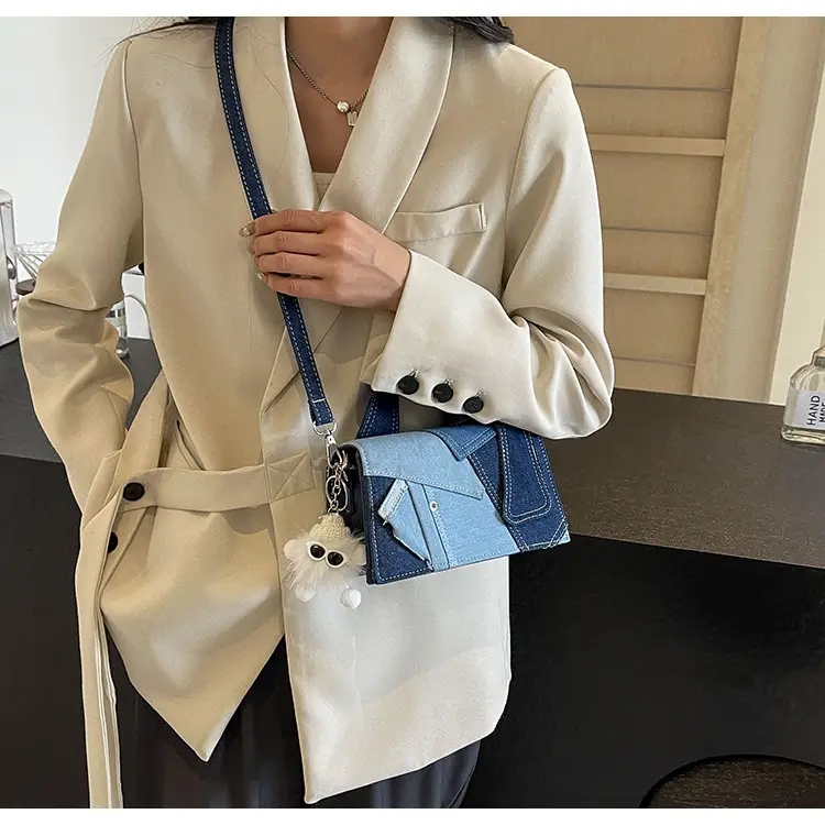 Women Denim Crossbody Bag Blue 2024 New — feature 12