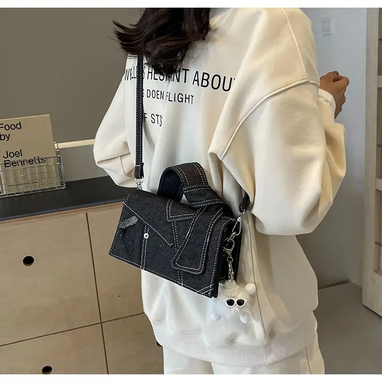 Women Denim Crossbody Bag Blue 2024 New — feature 15