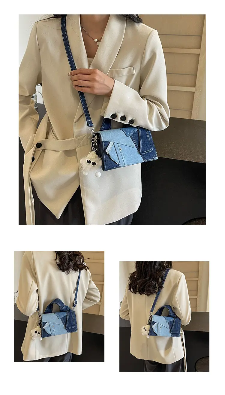 Women Denim Crossbody Bag Blue 2024 New — feature 18