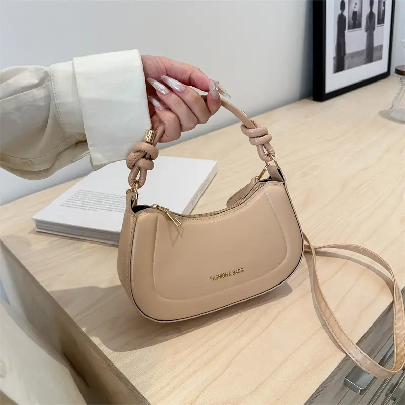 Women's Cream Shoulder Crossbody Bag 2024 Spring - Image 7