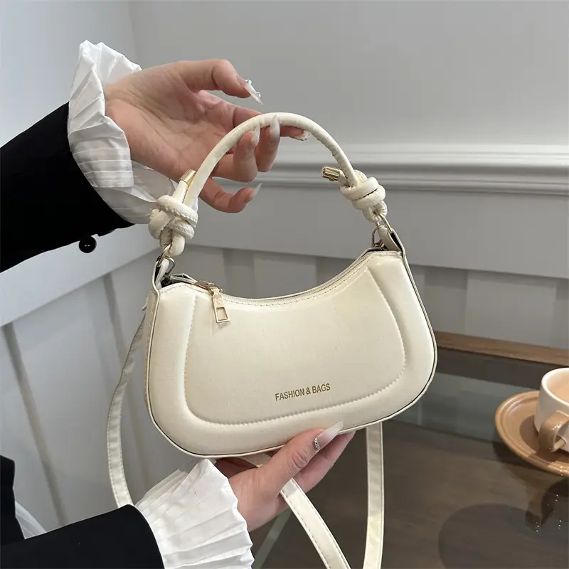 Women's Cream Shoulder Crossbody Bag 2024 Spring - Image 9