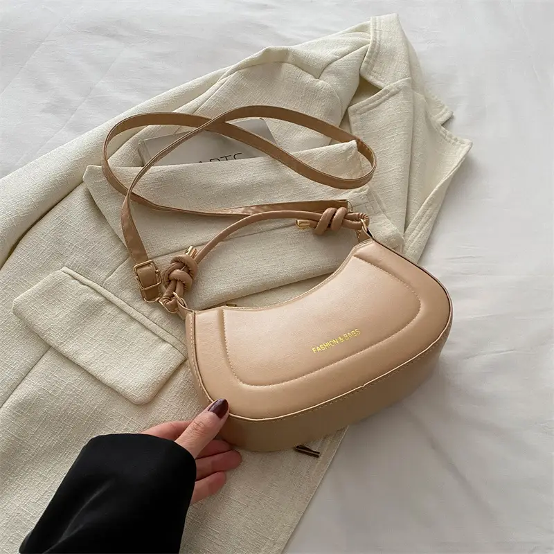 Women's Cream Shoulder Crossbody Bag 2024 Spring - Image 3