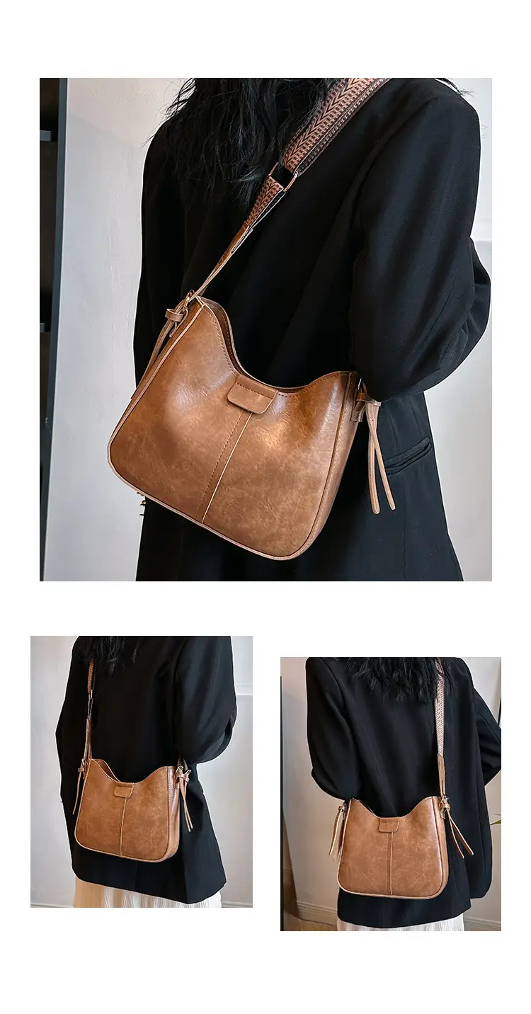 Vintage Maillard Black Leather Shoulder Bag 2024 β feature 26