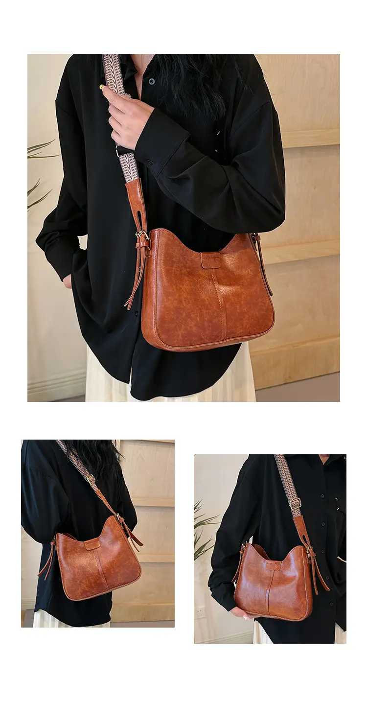 Vintage Maillard Black Leather Shoulder Bag 2024 β feature 27