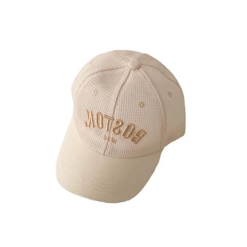 Kids Mesh Sunhat Cap Beige with "SHOYBOG" Print - Image 11