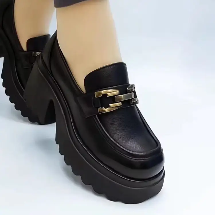 British Work Small Leather Shoes Women's 2024 Spring New Thick Sole Soft Leather Loafers Single-layer Shoes — feature 6