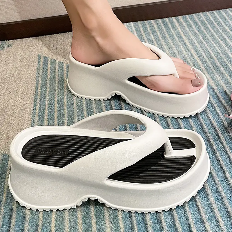 Pink Thick Bottom Flip Flops Summer 2024 Non-Slip EVA - Image 5