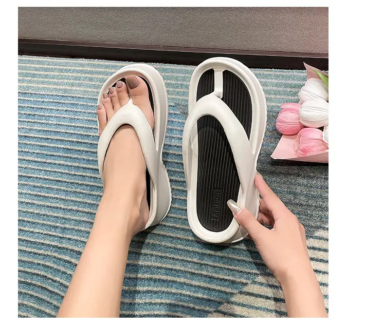 Pink Thick Bottom Flip Flops Summer 2024 Non-Slip EVA â feature 15