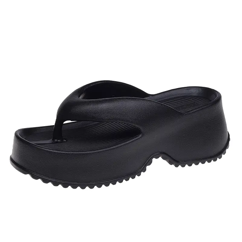 Pink Thick Bottom Flip Flops Summer 2024 Non-Slip EVA - Image 2