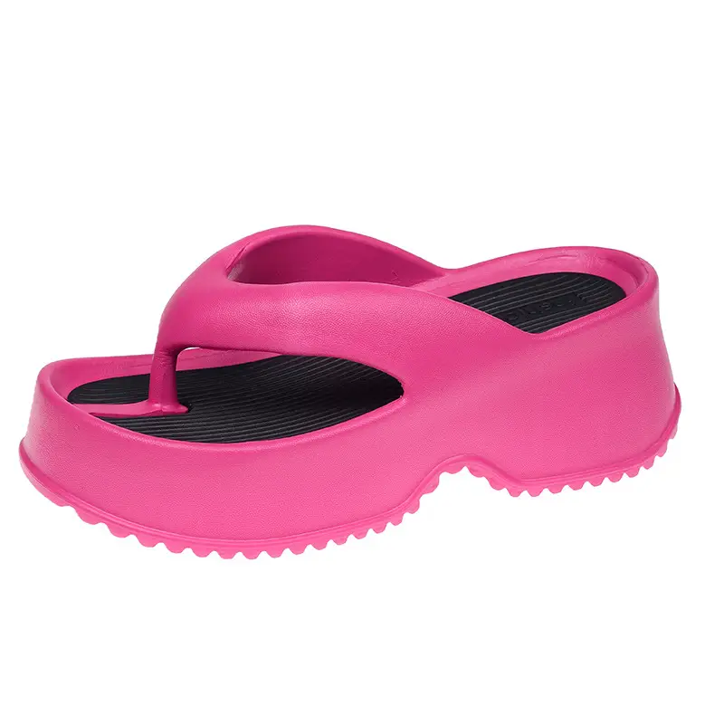 Pink Thick Bottom Flip Flops Summer 2024 Non-Slip EVA - Image 3