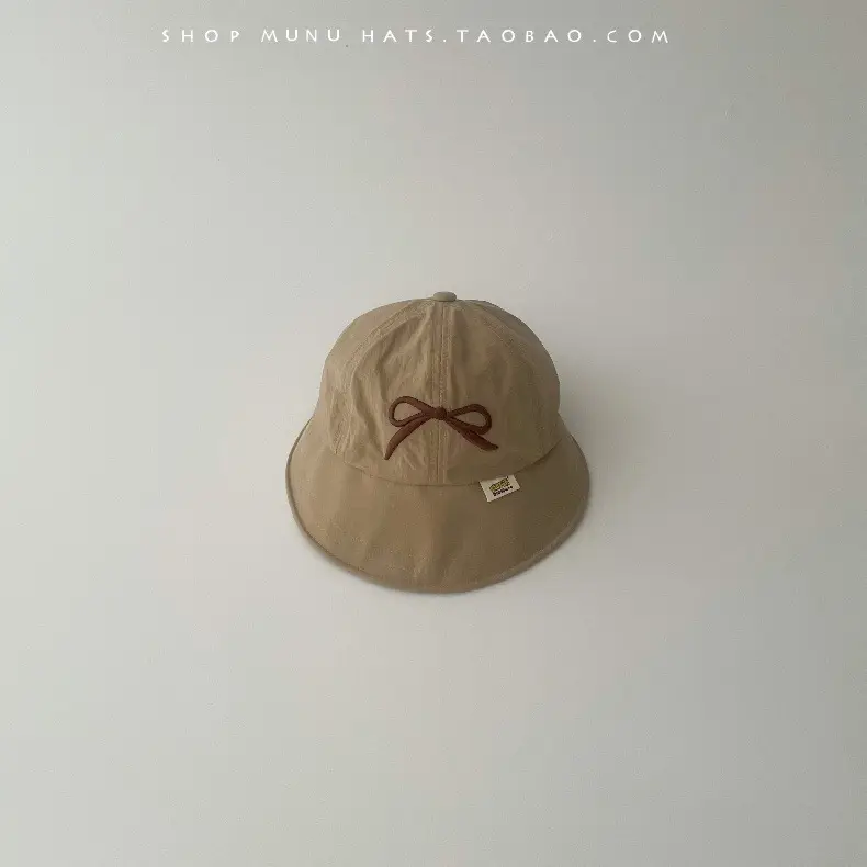 Baby's Pink & Blue Bow Cap Sunshade Hat for Girls — feature 21