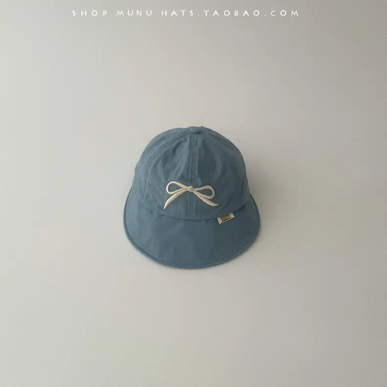 Baby's Pink & Blue Bow Cap Sunshade Hat for Girls — feature 22