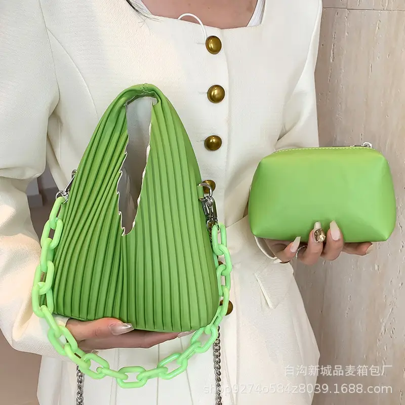 Green Chain Strap Shoulder Bag for Women 2026 - Image 7