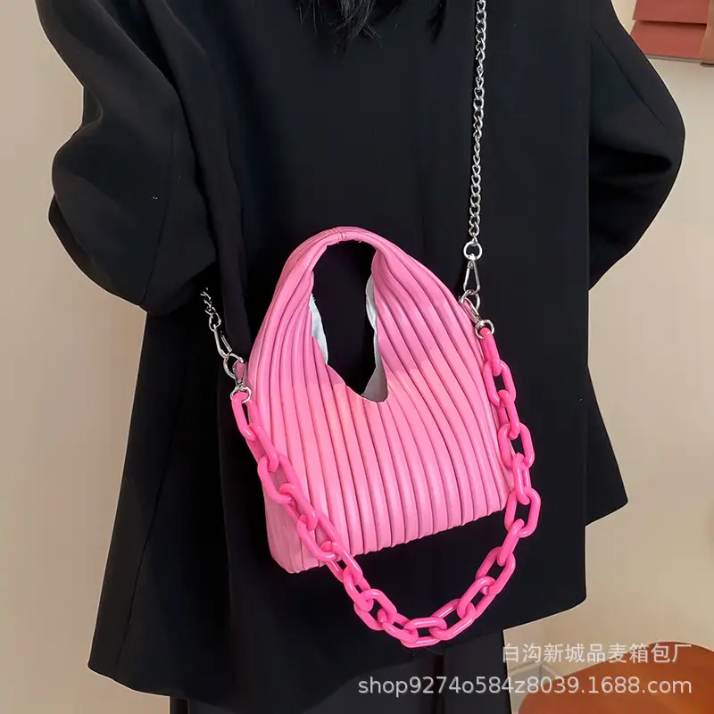 Green Chain Strap Shoulder Bag for Women 2026 - Image 9