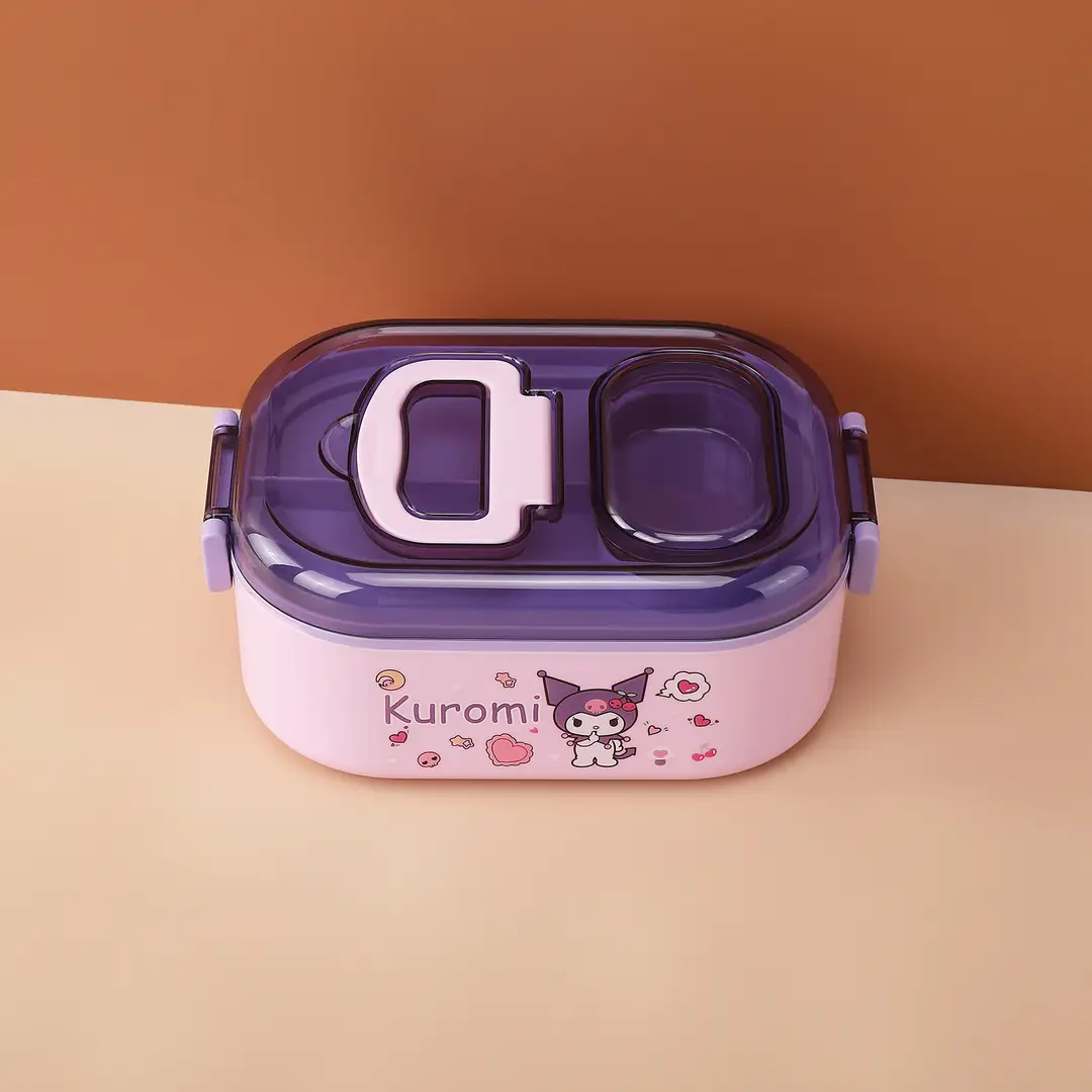 New Cute Cartoon Student 304 Stainless Steel Dinner Plate with Spoon School Children Lunch Box Insulated Lunch Box — feature 18