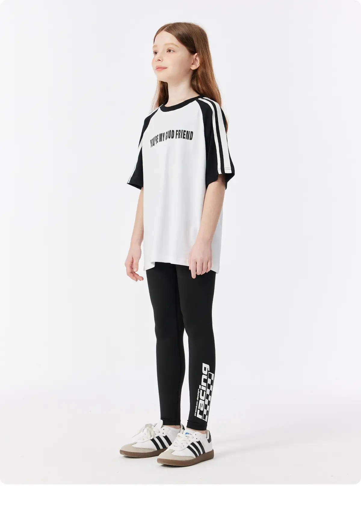 Kids Summer T-Shirt Gray Loose Fit Retro Japanese Style — feature 28