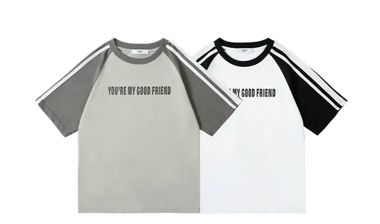 Kids Summer T-Shirt Gray Loose Fit Retro Japanese Style — feature 5