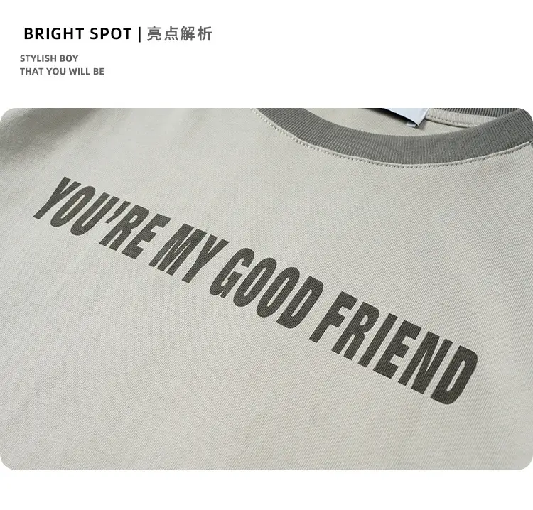 Kids Summer T-Shirt Gray Loose Fit Retro Japanese Style — feature 6